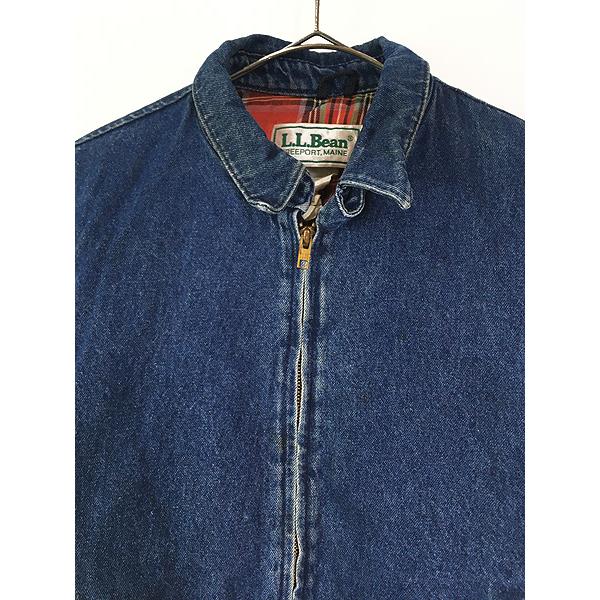 レディース 古着 80s USA製 LL Bean パデット チンスト デニム 