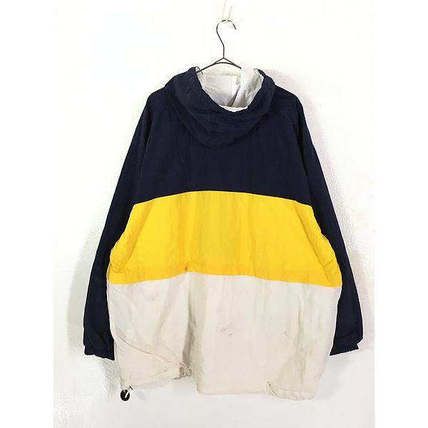 古着 90s NIKE 裏地 天竺 3トーン ハーフジップ ナイロン ジャケット