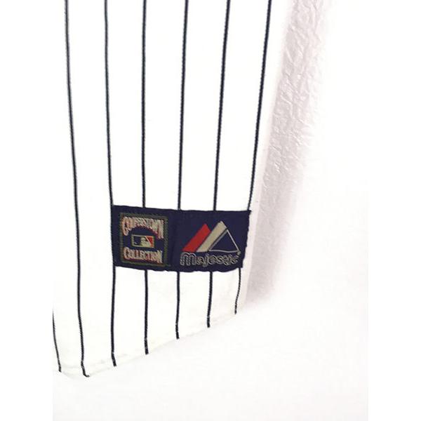 古着 90s MLB NY Yankees ヤンキース No7 「MANTLE」 ストライプ