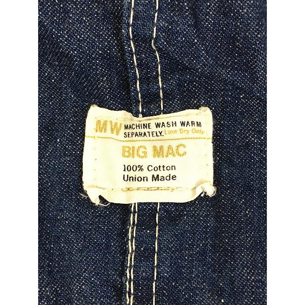 古着 70s BIG MAC JC Penney 100%コットン 濃紺 デニム ローバック 
