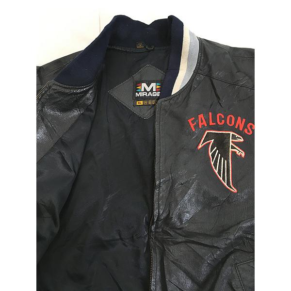 古着 90s NFL Atlanta Falcons ファルコンズ 本革 オールレザー
