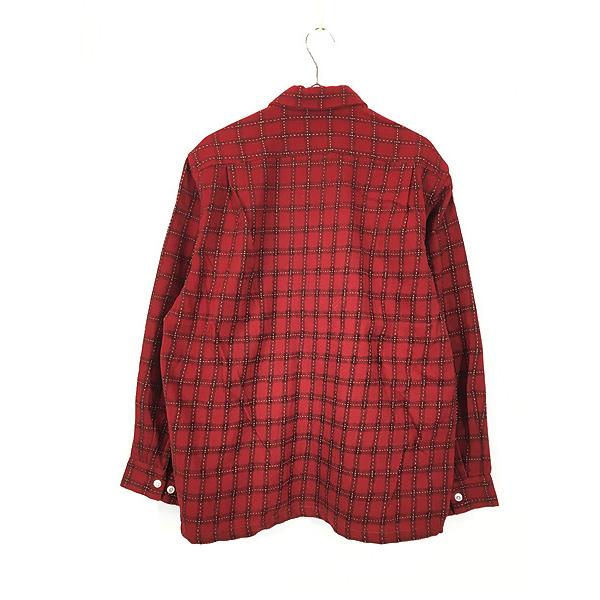 古着 50s USA製 McGREGOR ステッチ チェック 開襟 ボックス ウール 