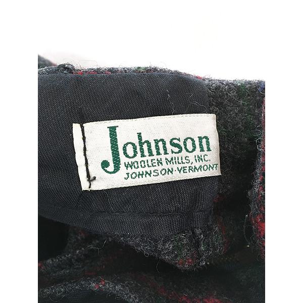 古着 80s Johnson 防寒 メルトン ウール チェック ハンティング パンツ W31 L28 22no22y古着屋ドラセナ