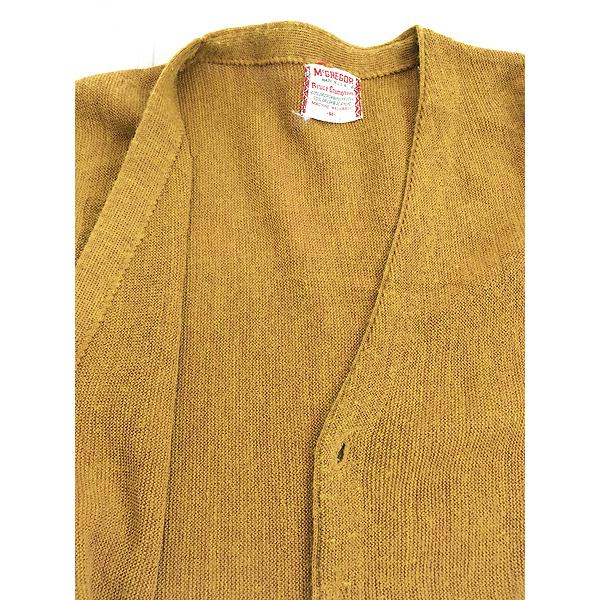 古着 60-70s USA製 McGREGOR 無地 ソリッド アクリル ニット 