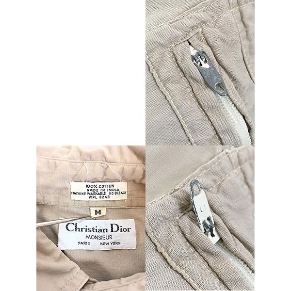 古着 80s Christian Dior エポレット 多ポケット ボックス コットン 