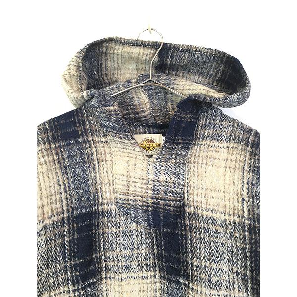 11280円 90s オンブレチェックフーディーブルゾン FREE SIZE