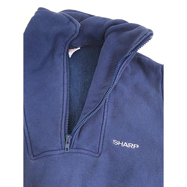 古着 90s USA製 「SHARP」 シャープ 逆輸入 ハイネック ハーフジップ  