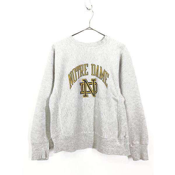 古着 80s USA製 Champion Reverse Weave 「NOTRE DAME」 2段 アーチ 