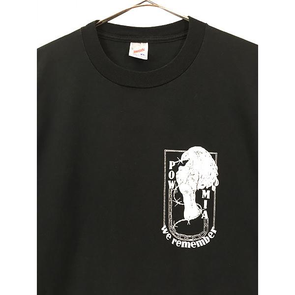 古着 90s USA製 POW☆MIA ベトナム戦争 イーグル 有刺鉄線 メッセージ 