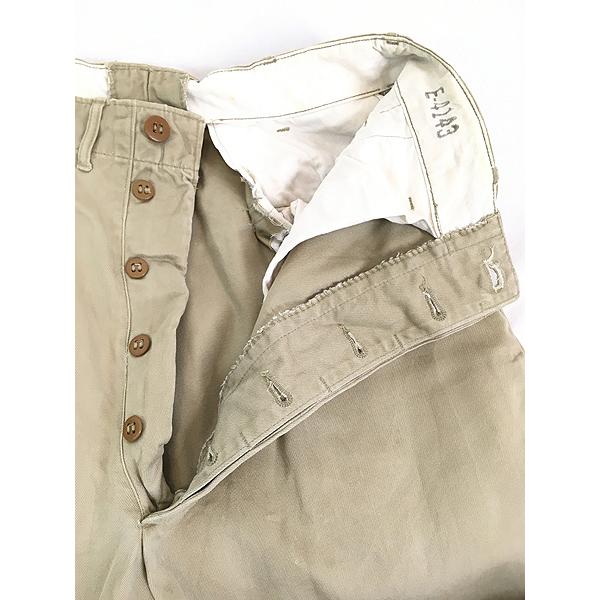 古着 40s 米軍 US ARMY 「M45 KHAKI」 ボタンフライ ミリタリー 古着 40s 米軍 US ARMY 「M45 KHAKI」 ボタンフライ ミリタリー