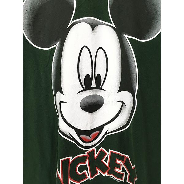 古着 90s USA製 Disney Mickey ミッキー フェイス BIG プリント 古着 90s USA製 Disney Mickey ミッキー フェイス BIG プリント