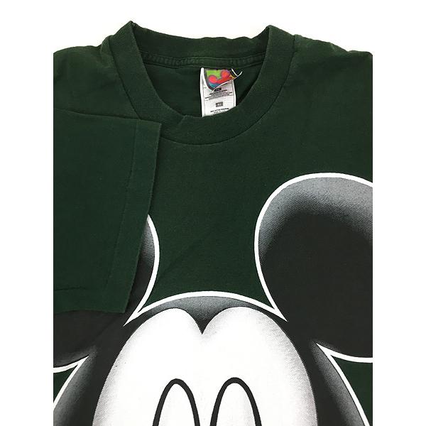古着 90s USA製 Disney Mickey ミッキー フェイス BIG プリント 古着 90s USA製 Disney Mickey ミッキー フェイス BIG プリント