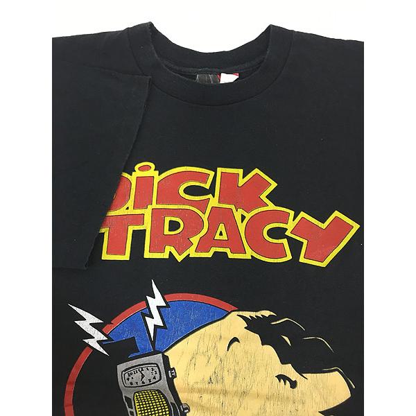 古着 90s USA製 Disney Dick TRACY ディック・トレーシー 時計 オールド ムービー コミック Tシャツ XL 古着｜dracaena｜04