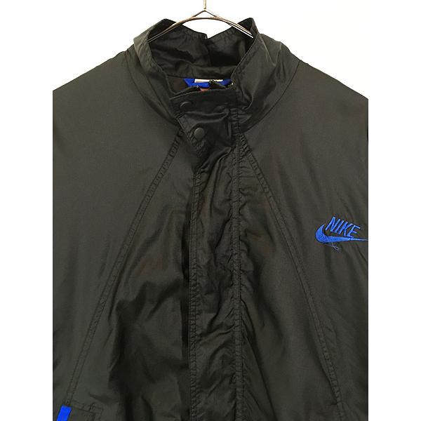 古着 90s NIKE ロゴ 刺しゅう リップストップ シンプル 光沢 ナイロン  
