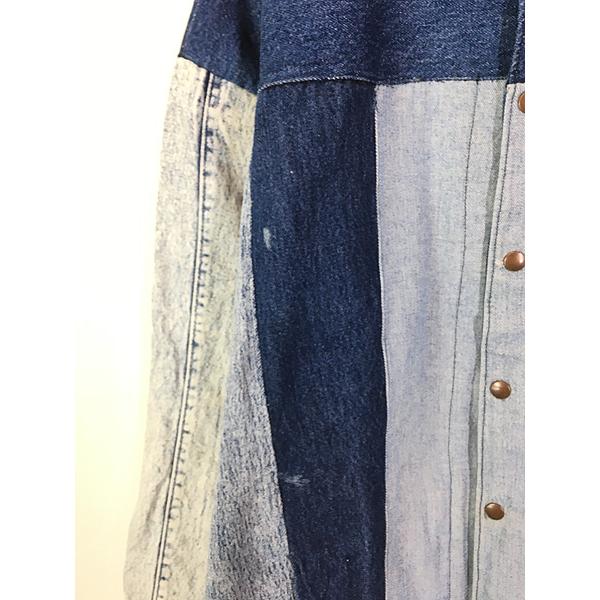 古着 80s ハンドメイド パッチワーク ビッグサイズ デニム 古着 80s ハンドメイド パッチワーク ビッグサイズ デニム