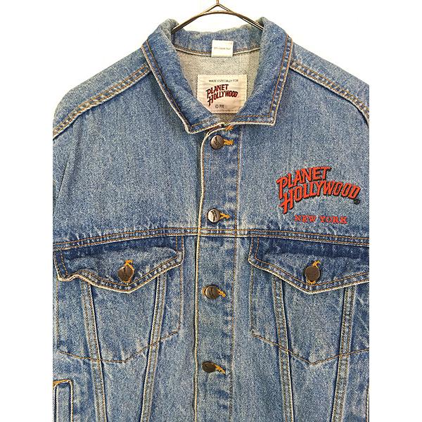 90s PLANET HOLLYWOOD ジャッケット VINTAGE デニムジャケット gジャン 「ヴィンテージ古着」90's