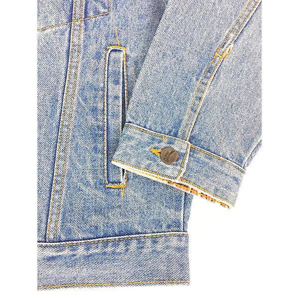 90s PLANET HOLLYWOOD デニム ジャケット Gジャン 古着 90s PLANET HOLLYWOOD 「NEW YORK」 刺しゅう デニム