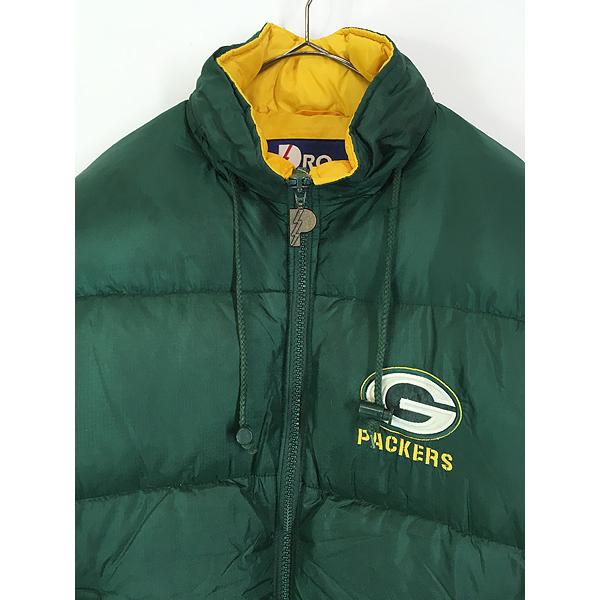 古着 90s NFL Green Bay Packers パッカーズ 2way ダウン ジャケット M