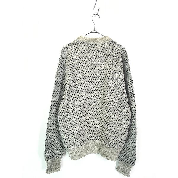 古着 80s USA製 American Eagle バーズアイ 総柄 ウール ニット 