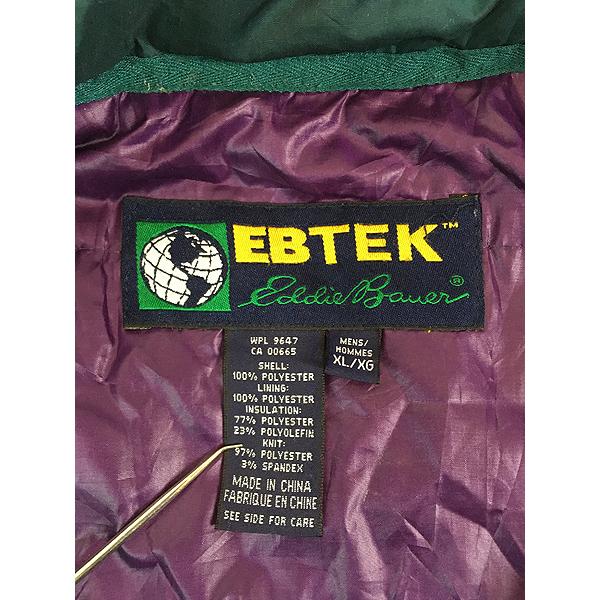 古着 90s Eddie Bauer 「EBTEK」 Thinsulate パデッド ハーフ 古着 90s Eddie Bauer 「EBTEK」 Thinsulate パデッド ハーフ
