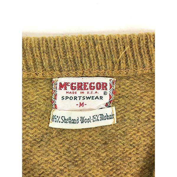 古着 60s USA製 McGREGOR 無地 ソリッド Vネック モヘア ウール 古着 60s USA製 McGREGOR 無地 ソリッド Vネック モヘア ウール