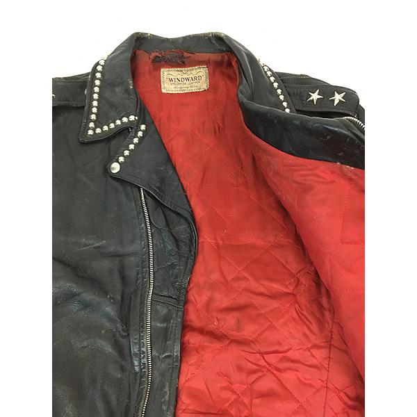 古着 50s WINDWARD 豪華 スタッズ 2スター パデッド 本革 レザー