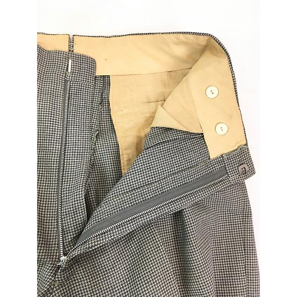 古着 50s 腰帯なし ハイウエスト 格子 チェック ウール 古着 50s 腰帯なし ハイウエスト 格子 チェック ウール