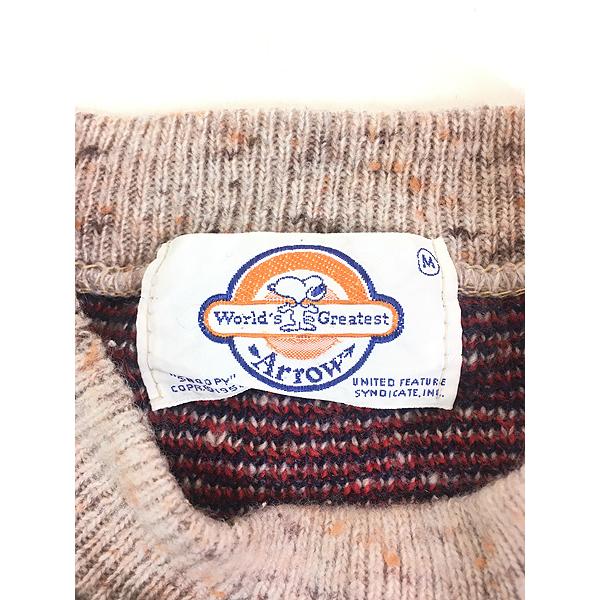 激レア 70s ARROW ビンテージ ニット セーター チャーリーブラウン