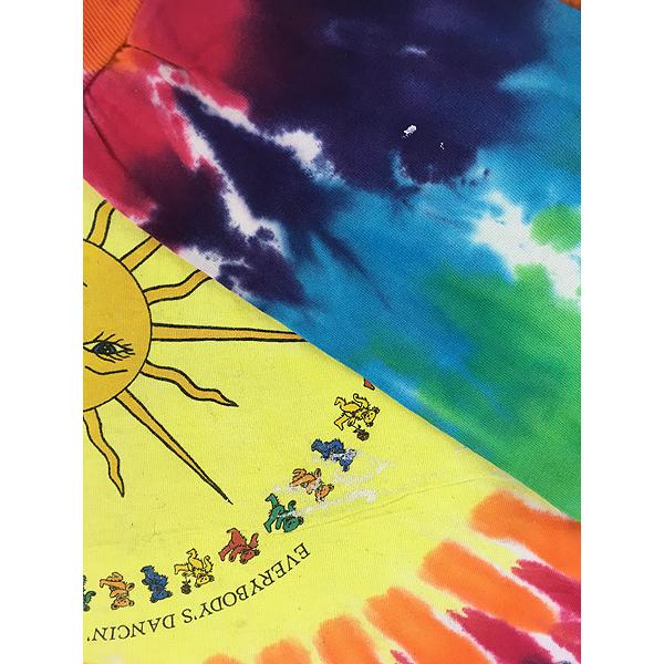 ま*ん様 90s GRATEFUL DEAD デッドベア タイダイ ロンT バン 古着 90s Grateful Dead 「Ship of Fools」 スカル ローズ