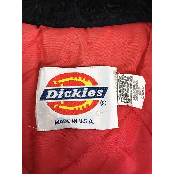 古着 80s USA製 Dickies 襟ボア パデッド ナイロン ワーク ボンバー 