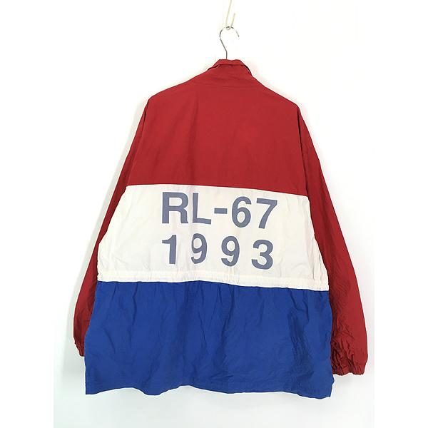 古着 90s POLO Ralph Lauren 「RL-67 1993」 比翼 トリコロール 