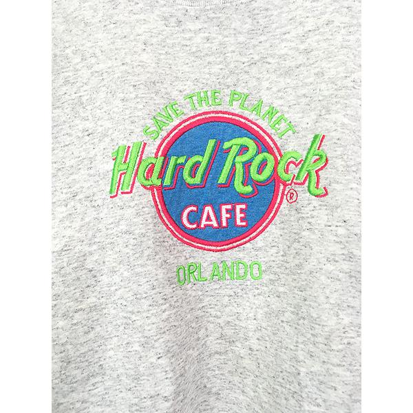 古着 90s USA製 Hard Rock Cafe 「ORLANDO」 ハードロック スウェット 