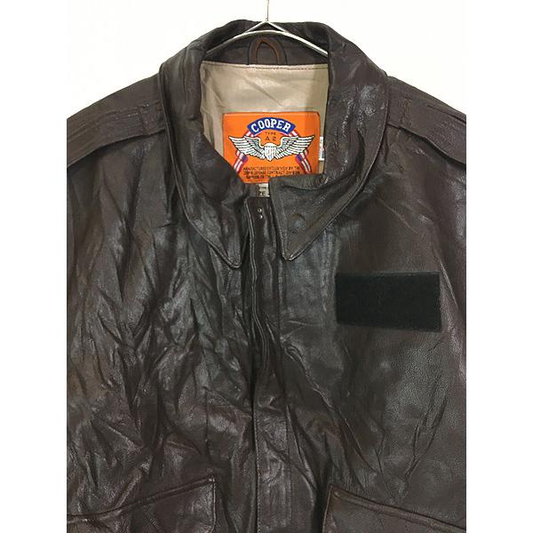 古着 90s USA製 Cooper Type A-2 本革 ゴートスキン レザー フライト 