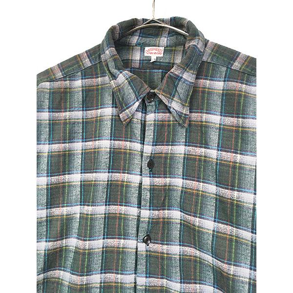 好配色 50s〜60s Euro グランパシャツ チェックシャツ - トップス 好配色 50s〜60s Euro グランパシャツ チェックシャツ - トップス