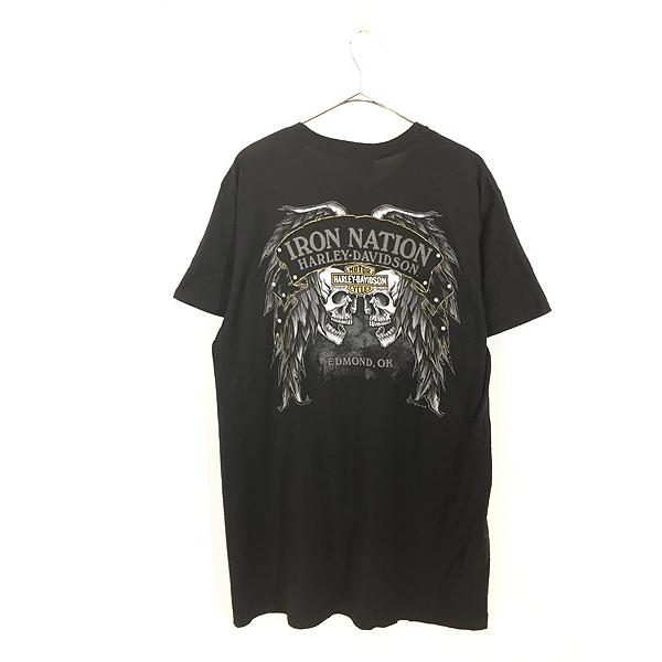 「Deadstock」 古着 HARLEY DAVIDSON スカル ウィング 死神 Tシャツ L 古着｜dracaena｜03