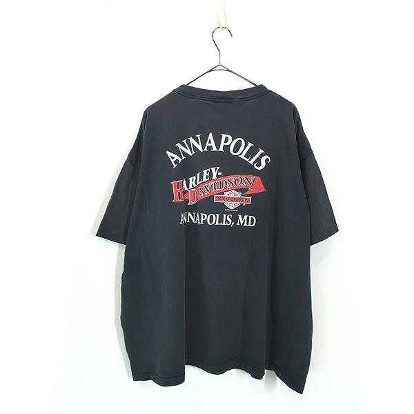 古着 90s USA製 HARLEY DAVIDSON サンタクロース グラフィック アート Tシャツ XXL 古着｜dracaena｜03