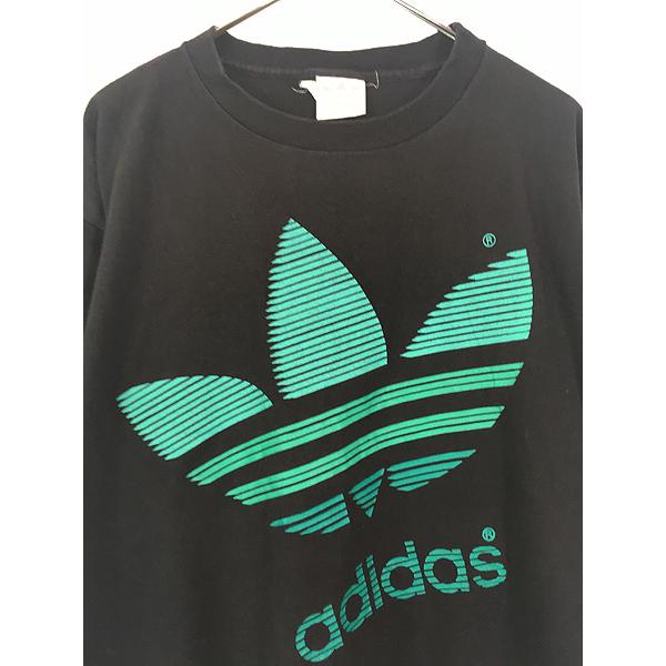 古着 90s USA製 adidas 斜め トレフォイル BIG ロゴ Tシャツ M 古着 90s USA製 adidas 斜め トレフォイル BIG ロゴ Tシャツ M