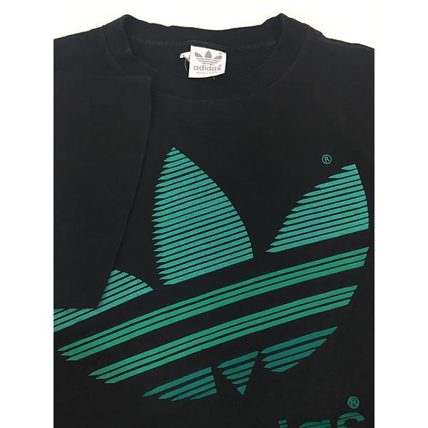 古着 90s USA製 adidas 斜め トレフォイル BIG ロゴ Tシャツ M 古着 90s USA製 adidas 斜め トレフォイル BIG ロゴ Tシャツ M