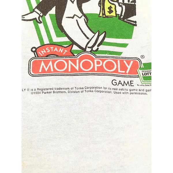 古着 90s USA製 MONOPOLY ボードゲーム キャラクター Tシャツ XL