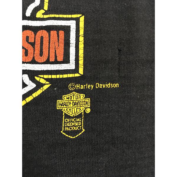 古着 80s HARLEY DAVIDSON イーグル Tシャツ M位 : 古着屋ドラセナ 