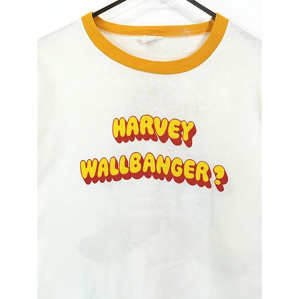 古着 60-70s USA製 Champion 「HARVEY WALLBANGER?」 染込み ポップ  