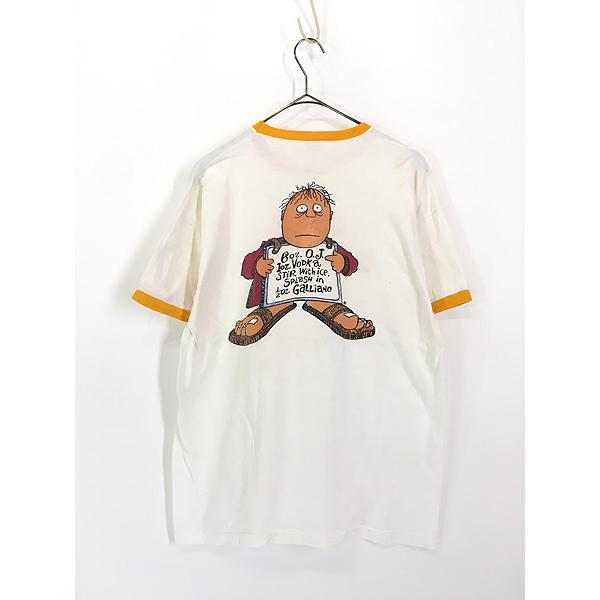 古着 60-70s USA製 Champion 「HARVEY WALLBANGER?」 染込み ポップ  