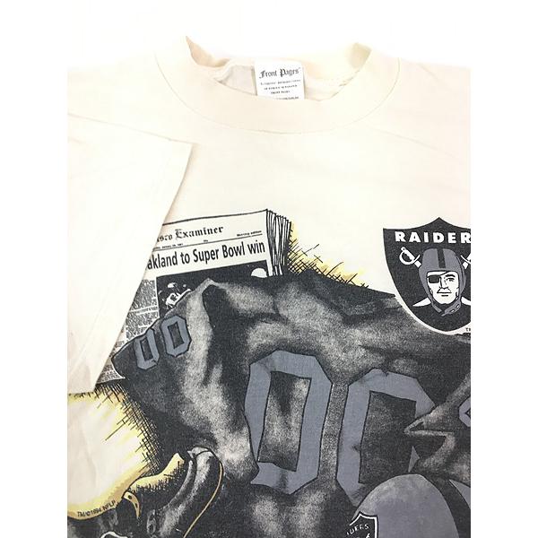 古着 80s USA製 NFL Oakland Raiders レイダース ユニフォーム グラフィック Tシャツ L 古着｜dracaena｜04