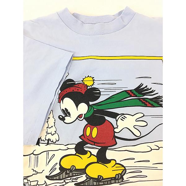 古着 90s USA製 Disney Mickey ミッキー アイス スケート T
