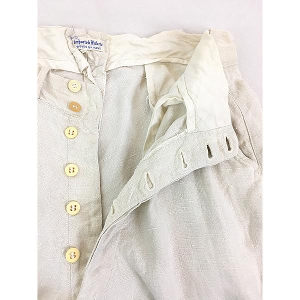30s ヴィンテージ　リネン　裾ベルト　ジョッキーパンツ　Made in USA 30s ヴィンテージ リネン 裾ベルト ジョッキーパンツ Made in USA