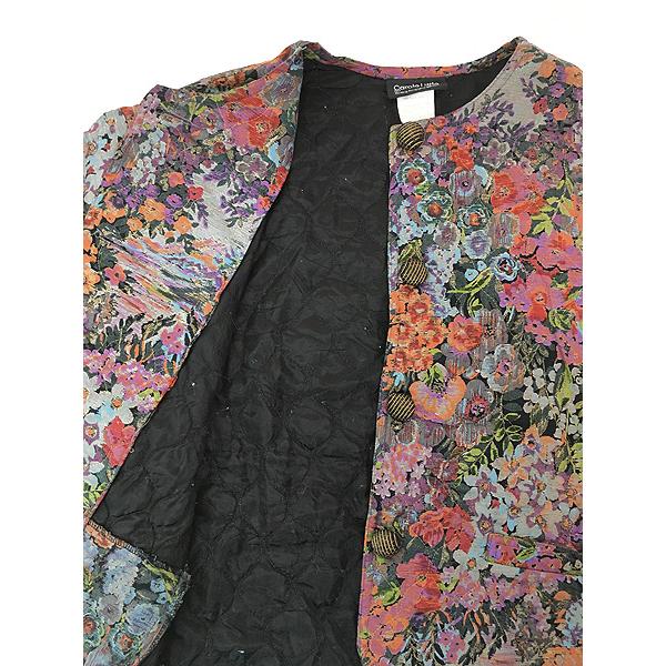 レディース 古着 80s USA製 Carole Little アート 花 フラワー