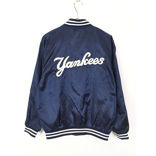 レディース 古着 90s USA製 MLB NY Yankees ヤンキース 光沢 サテン 