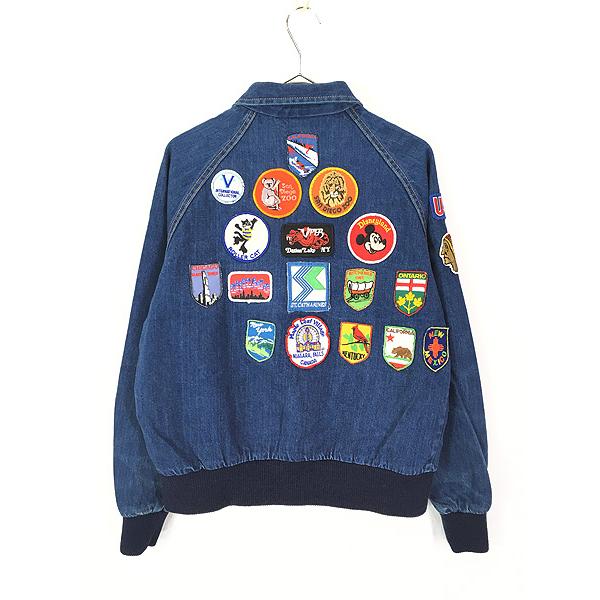 レディース 古着 80s 豪華 マルチ ワッペン カスタム デザイン レディース 古着 80s 豪華 マルチ ワッペン カスタム デザイン