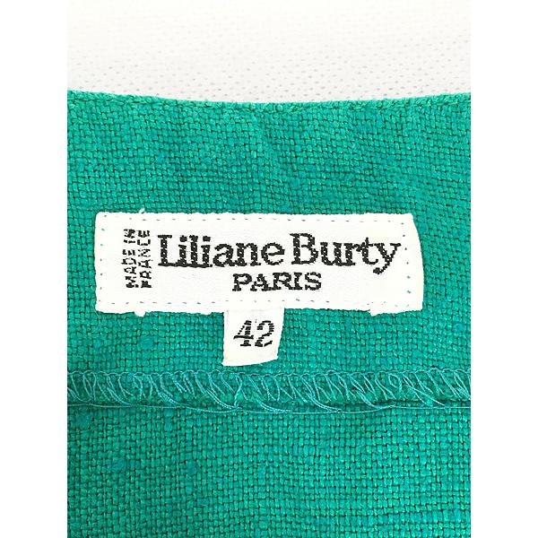 レディース 古着 80s France製 Liliane Burty パフスリーブ リネン 