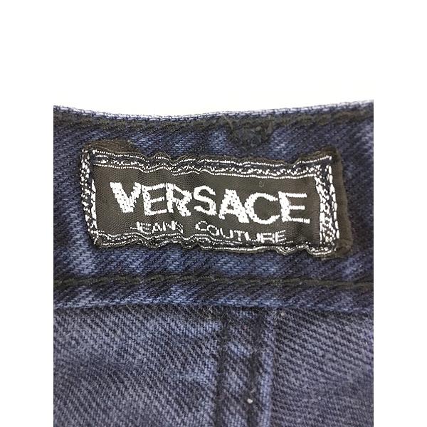 レディース 古着 90s Italy製 Versace ヴェルサーチ 濃紺 デニム レディース 古着 90s Italy製 Versace ヴェルサーチ 濃紺 デニム